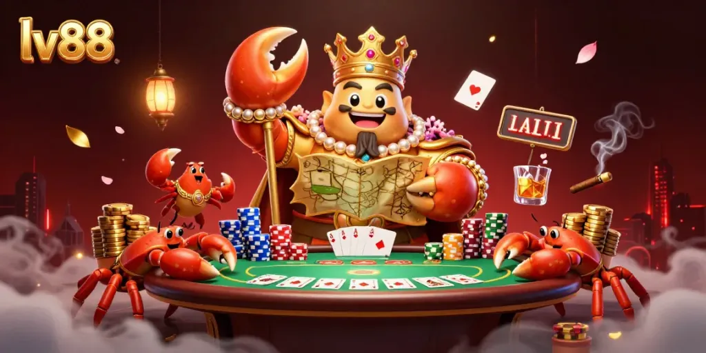 Engage in thrilling gaming adventures at lv88 with our massive golden crab and dynamic poker elements.