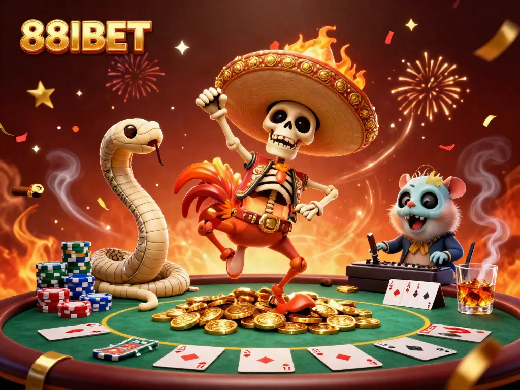 Experience thrilling victories at 88IBET with a vibrant casino celebration scene.
