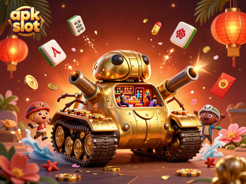 Engage with apk slot through an engaging illustration showcasing a vibrant casino scene.